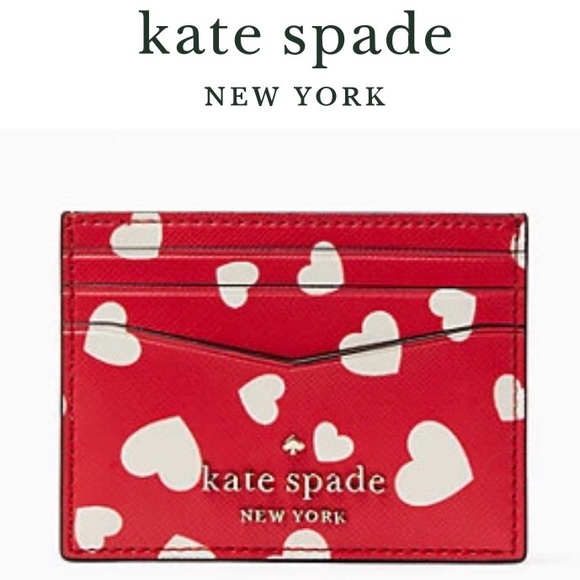 NWT-Kate Spade-SET-Staci Heart Pop Cardholder & Zip Heart Coin Purse/Keychain - Picture 7 of 16